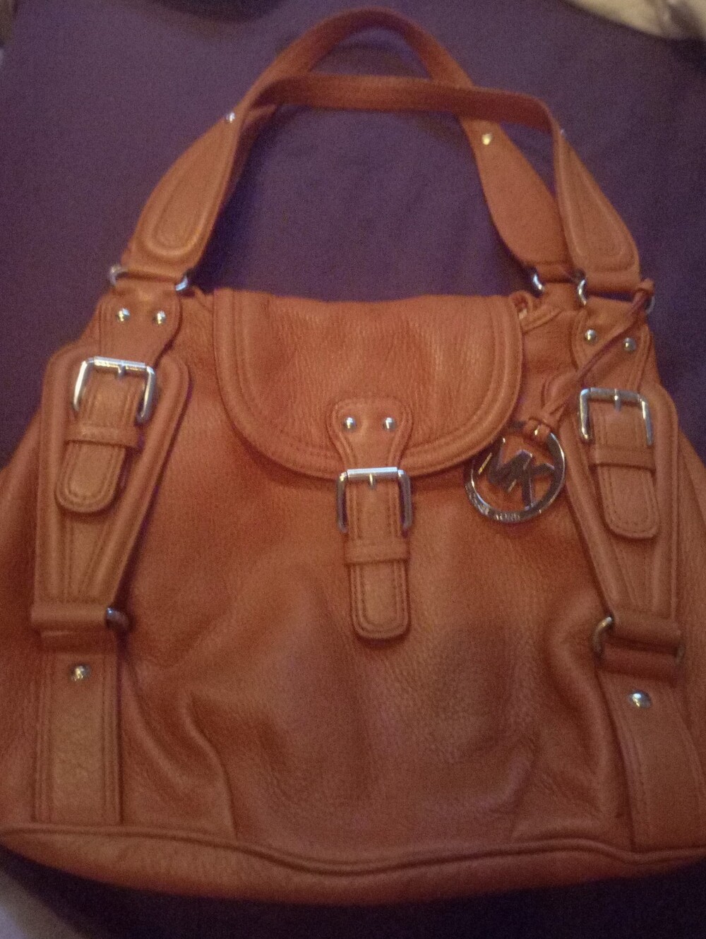 Michael Kors Burnt Orange Leather Shoulder Bag